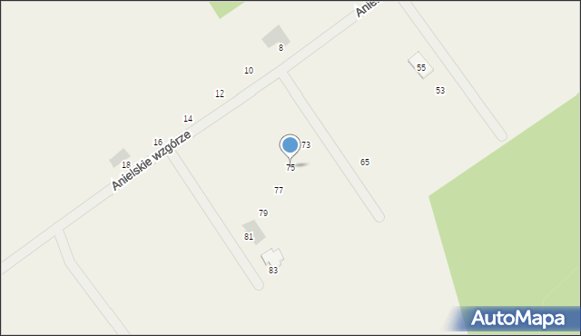 Gietrzwałd, Anielskie Wzgórze, 75, mapa Gietrzwałd