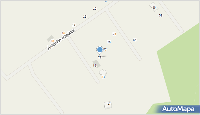 Gietrzwałd, Anielskie Wzgórze, 79, mapa Gietrzwałd
