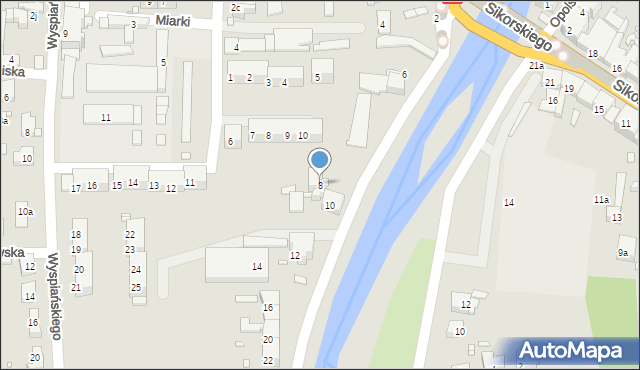 Głuchołazy, Andersa Władysława, gen., 8, mapa Głuchołazy