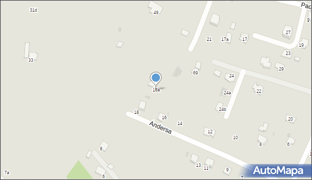 Gorlice, Andersa Władysława, gen., 18a, mapa Gorlic
