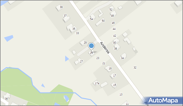 Górzno, Andersa Władysława, gen., 25, mapa Górzno