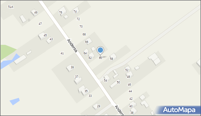 Górzno, Andersa Władysława, gen., 60, mapa Górzno