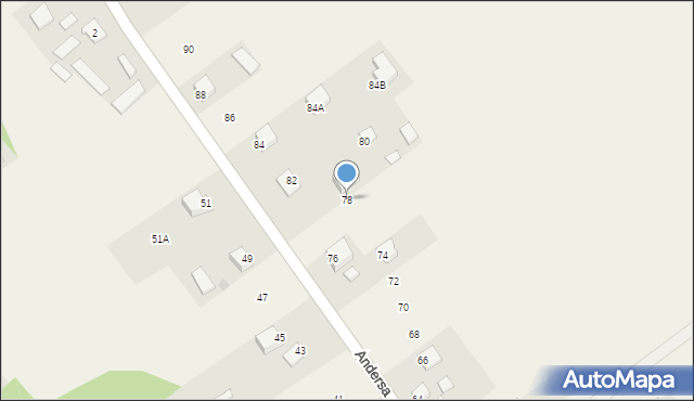 Górzno, Andersa Władysława, gen., 78, mapa Górzno