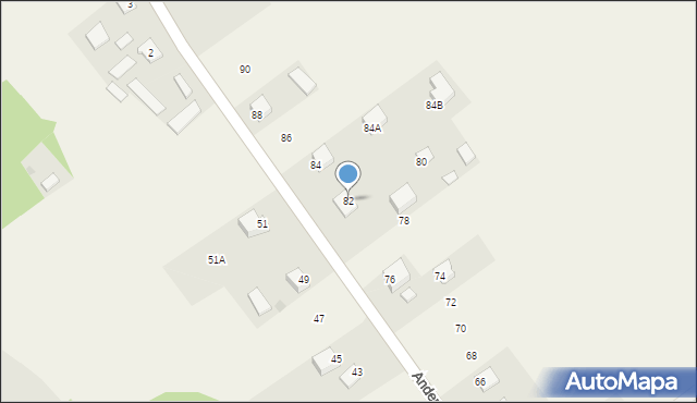 Górzno, Andersa Władysława, gen., 82, mapa Górzno