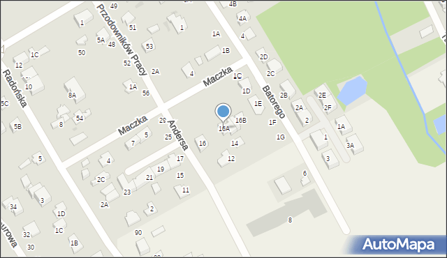 Grodzisk Mazowiecki, Andersa Władysława, gen., 16A, mapa Grodzisk Mazowiecki