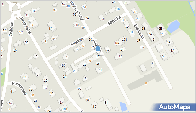 Grodzisk Mazowiecki, Andersa Władysława, gen., 17, mapa Grodzisk Mazowiecki