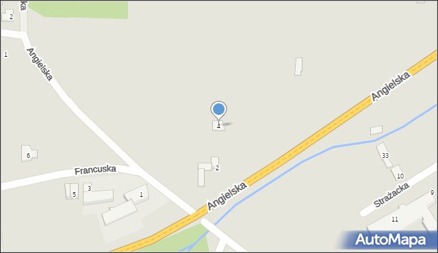 Grójec, Angielska, 4, mapa Grójec