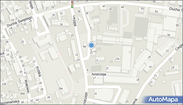 Inowrocław, Andrzeja, 11, mapa Inowrocławia