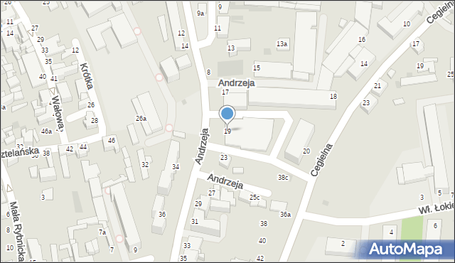 Inowrocław, Andrzeja, 19, mapa Inowrocławia
