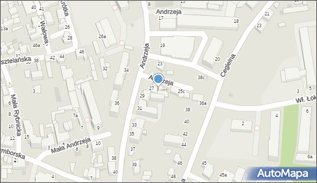 Inowrocław, Andrzeja, 27a, mapa Inowrocławia