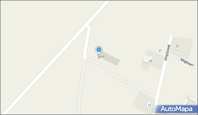 Jacków, Anyżowa, 33, mapa Jacków