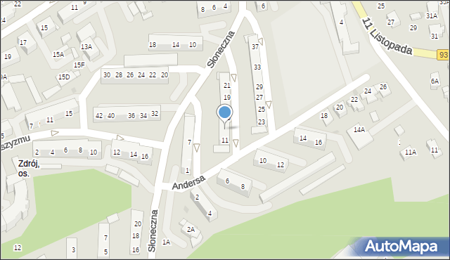 Jastrzębie-Zdrój, Andersa Władysława, gen., 13, mapa Jastrzębie-Zdrój