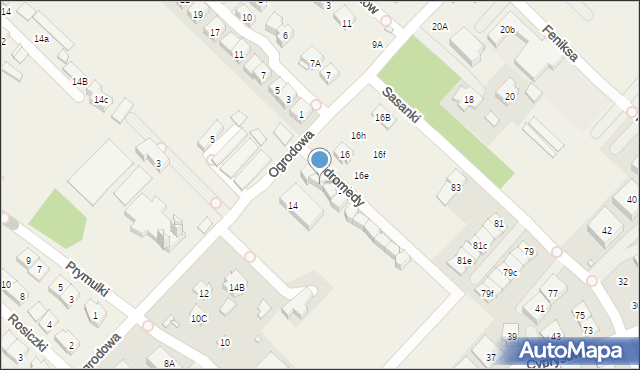 Józefosław, Andromedy, 4, mapa Józefosław