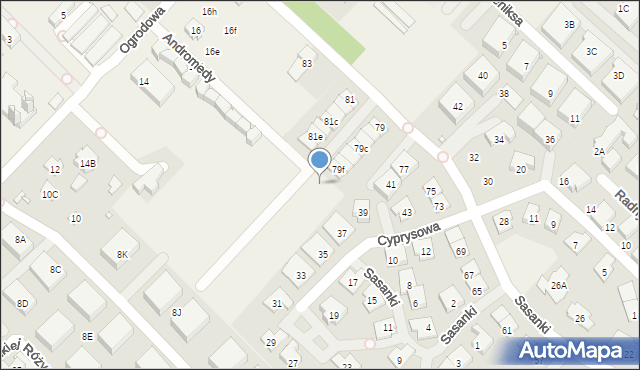 Józefosław, Andromedy, 5, mapa Józefosław