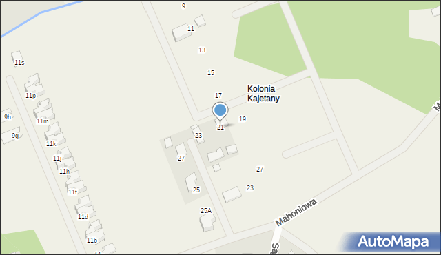 Kajetany, Andersa Józefa, 21, mapa Kajetany