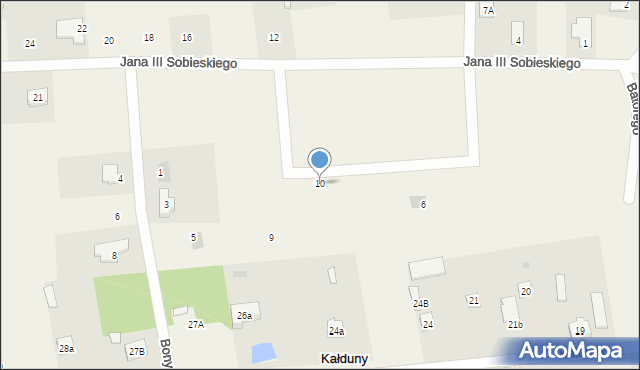 Kałduny, Anny Jagiellonki, 10, mapa Kałduny