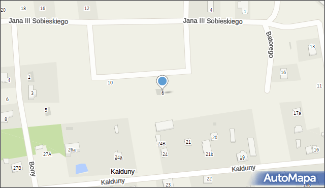 Kałduny, Anny Jagiellonki, 6, mapa Kałduny