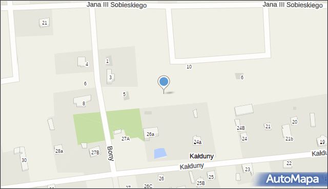 Kałduny, Anny Jagiellonki, 9, mapa Kałduny