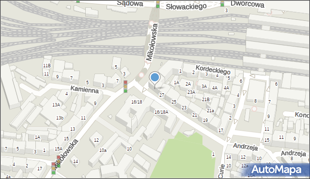 Katowice, Andrzeja, 29, mapa Katowic