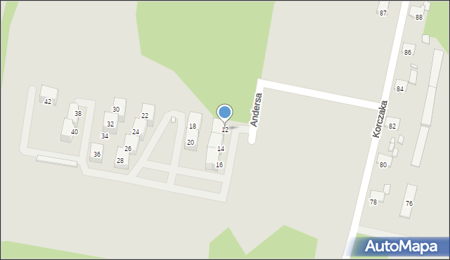 Katowice, Andersa Władysława, gen., 12, mapa Katowic