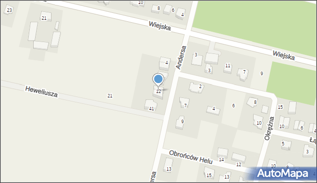 Kębłowo, Andersa Władysława, gen., 12, mapa Kębłowo