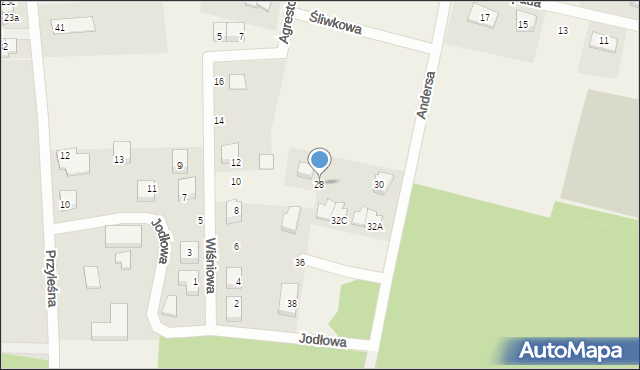 Kębłowo, Andersa Władysława, gen., 28, mapa Kębłowo