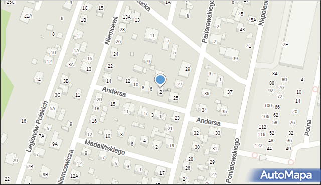 Kobyłka, Andersa Władysława, gen., 2, mapa Kobyłka