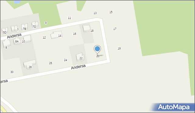 Koleczkowo, Andersa Władysława, gen., 20, mapa Koleczkowo