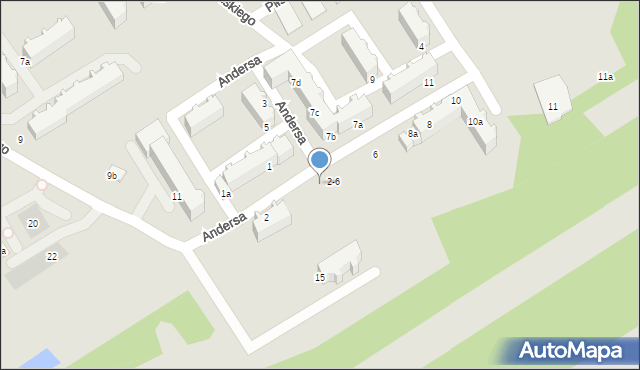 Koluszki, Andersa Władysława, gen., 4, mapa Koluszki