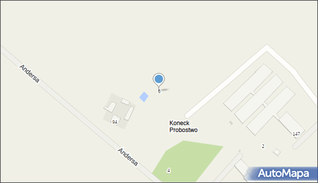 Koneck, Andersa Władysława, gen., 6, mapa Koneck