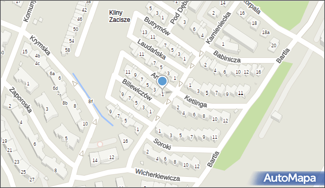 Kraków, Anusi, 1, mapa Krakowa