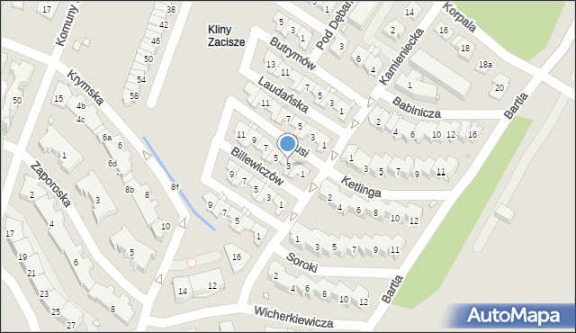 Kraków, Anusi, 3, mapa Krakowa