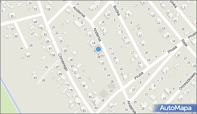 Krapkowice, Andersa Władysława, gen., 18, mapa Krapkowice