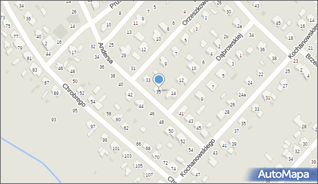 Krapkowice, Andersa Władysława, gen., 35, mapa Krapkowice