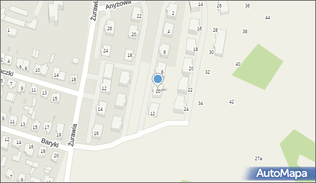 Krężoły, Anyżowa, 10, mapa Krężoły