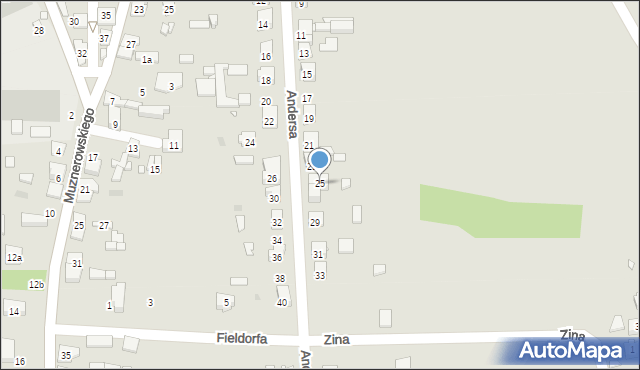 Krzepice, Andersa Władysława, gen., 25, mapa Krzepice