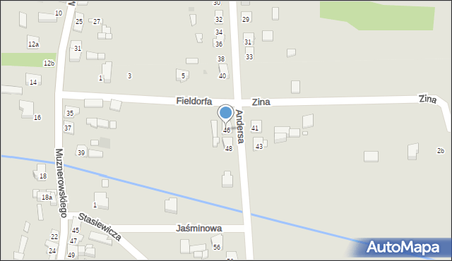 Krzepice, Andersa Władysława, gen., 46, mapa Krzepice