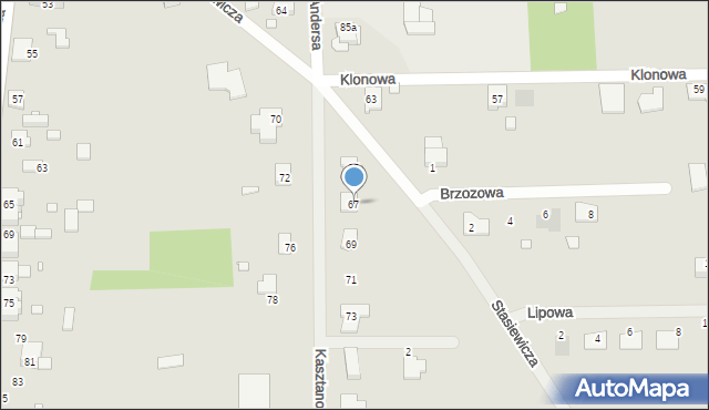 Krzepice, Andersa Władysława, gen., 67, mapa Krzepice