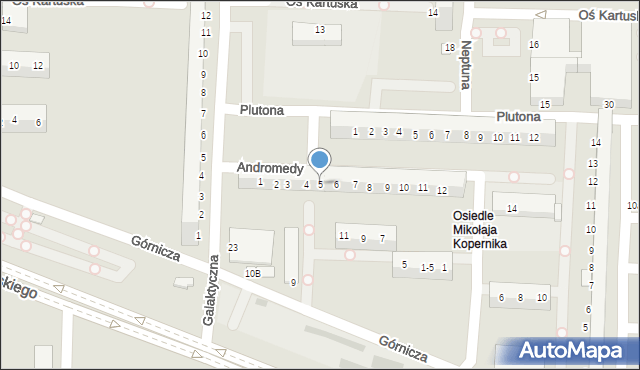Legnica, Andromedy, 5, mapa Legnicy