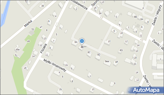 Limanowa, Andrusikiewicza Jana Kantego, 8B, mapa Limanowa