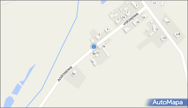 Lisowice, Andrzejowa, 5b, mapa Lisowice