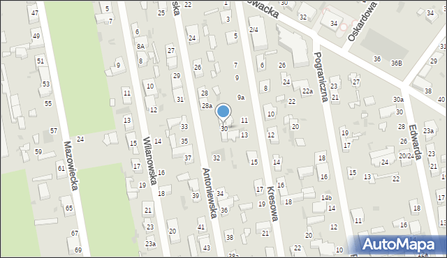 Łódź, Antoniewska, 30, mapa Łodzi