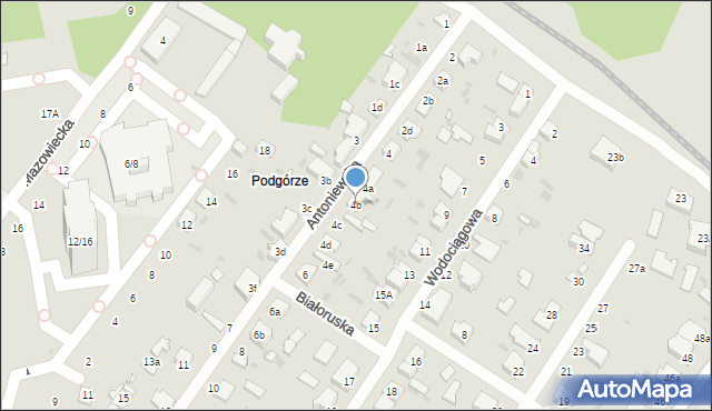 Łódź, Antoniewska, 4b, mapa Łodzi