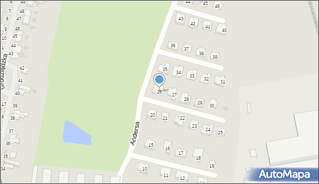 Malbork, Andersa Władysława, gen., 26, mapa Malborka