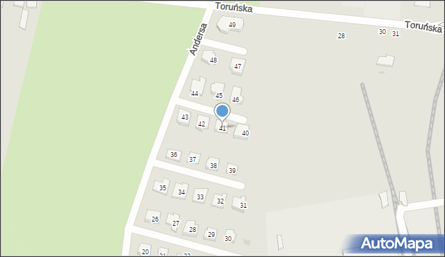 Malbork, Andersa Władysława, gen., 41, mapa Malborka
