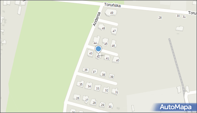 Malbork, Andersa Władysława, gen., 42, mapa Malborka