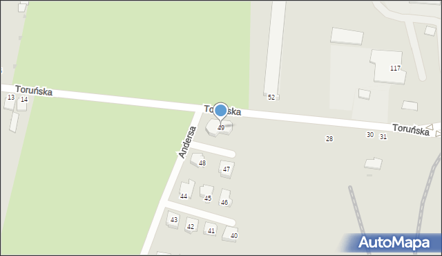 Malbork, Andersa Władysława, gen., 49, mapa Malborka