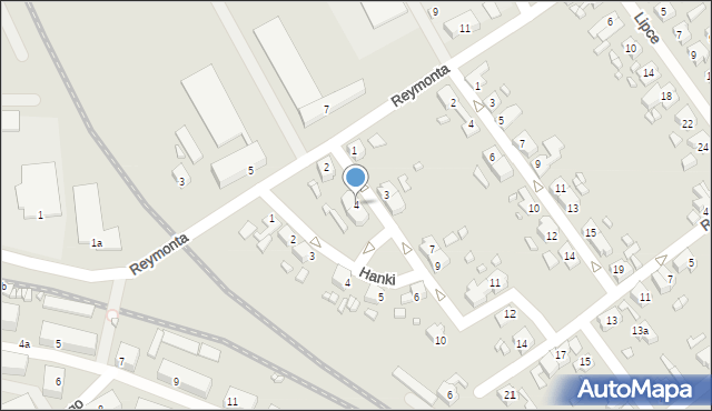 Międzyrzecz, Antka, 4, mapa Międzyrzecz