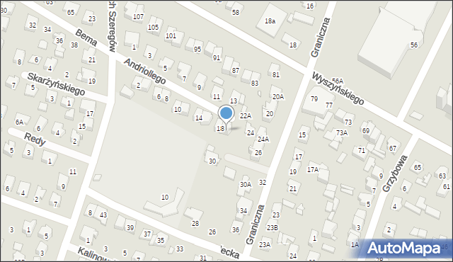 Mińsk Mazowiecki, Andriollego Elwiro Michała, 20, mapa Mińsk Mazowiecki
