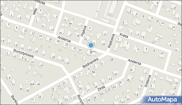 Mława, Andersa Władysława, gen., 26, mapa Mława